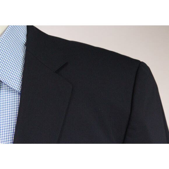 Hugo Boss The James/Sharp Solid Navy Blue Wool Stretch 2-Btn Blazer Jacket 38S - Picture 4 of 10